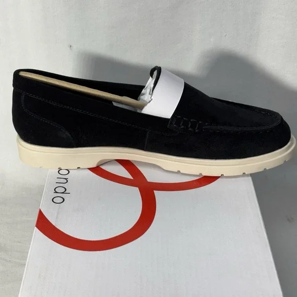 Blondo Alex Waterproof Moc Toe Black Suede Loafers Sneakers Slip On‎ Size 7M NEW - Picture 4 of 12